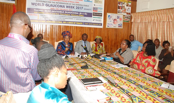 Dr Afisah Zakariah (with microphone), Chief  Director, MOH, launching the World Glaucoma Week
